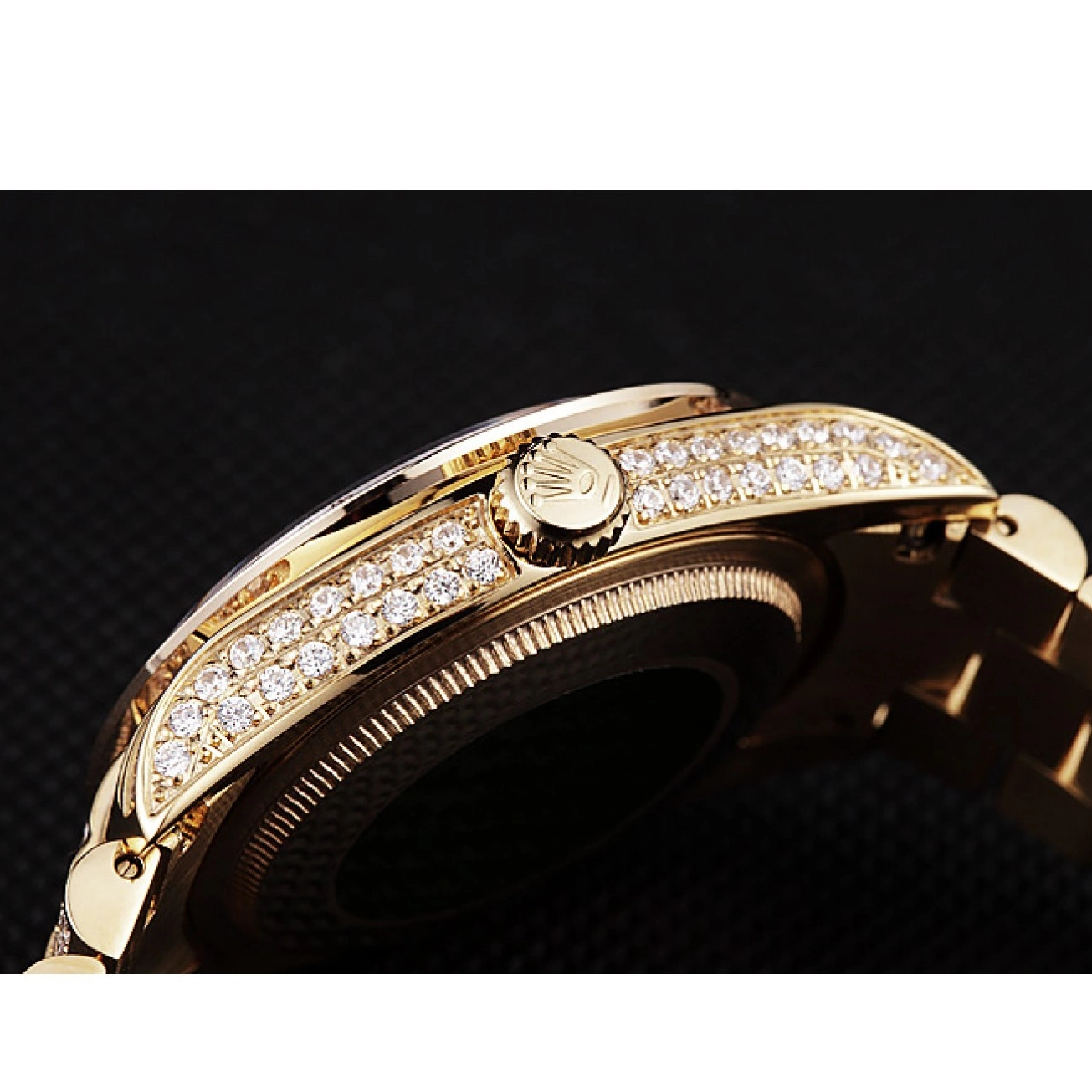 AAA Replica Watches Diamonds Gold-srl185 Yellow Day-Date Swiss 621615 Rolex 0824